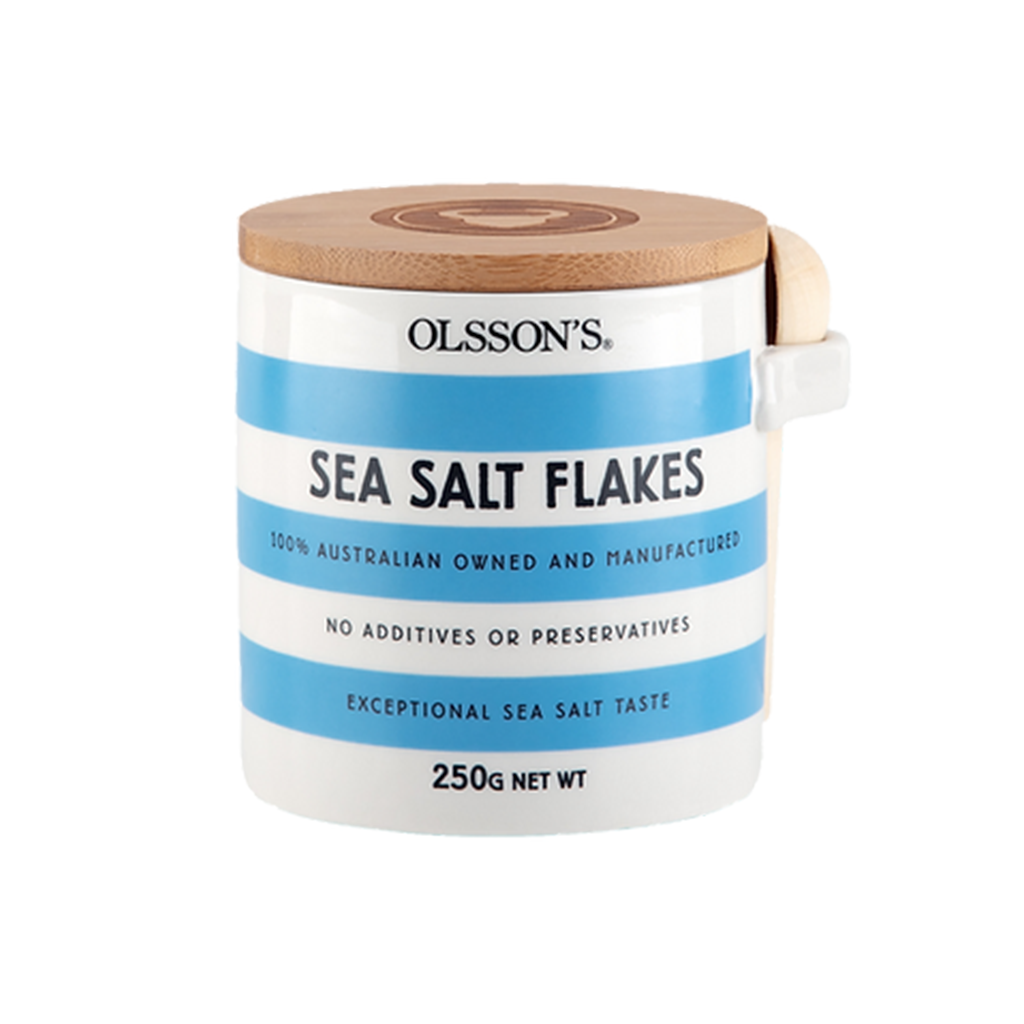 Olsson's Sea Salt Flakes Stoneware Jar 250g